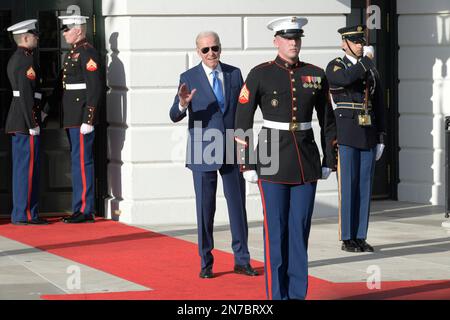 10 février 2023, Washington, Distrique de Columbia, Etats-Unis: LE président DES ETATS-UNIS JOE BIDEN donne la bienvenue au président du Brésil INACIO LULA et la première dame ROSANGELA LULA DA SILVA, aujourd'hui sur 10 février 2023 à la Maison Blanche Sud de Lawn à Washington DC, Etats-Unis. (Credit image: © Lénine Nolly/ZUMA Press Wire) USAGE ÉDITORIAL SEULEMENT! Non destiné À un usage commercial ! Crédit : ZUMA Press, Inc./Alay Live News Banque D'Images