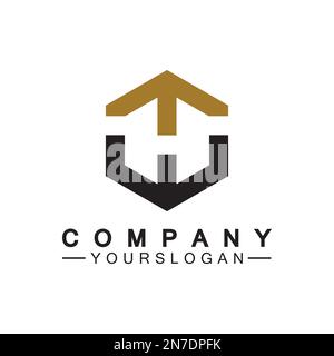 Lettre initiale avec logo ou tw logo vector modèle de conception Illustration de Vecteur