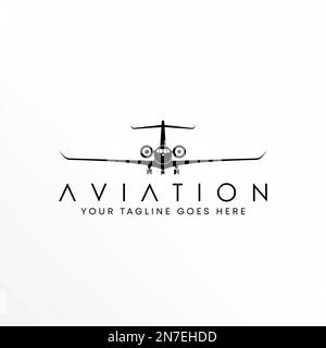 Avion Aircraftor en vol ou image volant graphique icône logo design abstrait concept vecteur stock. utilisé comme symbole lié au transport aérien Illustration de Vecteur
