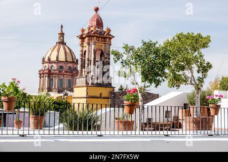 San Miguel de Allende Guanajuato Mexique, Historico Centre historique central Zona Centro, Casa de Cultura Citibanamex Casa del Mayorazgo de la Canal, toit Banque D'Images