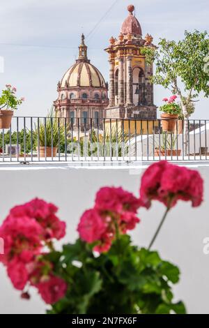 San Miguel de Allende Guanajuato Mexique, Historico Centre historique central Zona Centro, Casa de Cultura Citibanamex Casa del Mayorazgo de la Canal, toit Banque D'Images