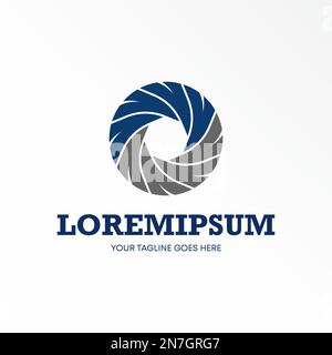 Faites tourner le motif de Swoosh autour comme image octogonale de feu graphique icône logo design abstrait concept vecteur stock. utilisé comme symbole associé au déplacement de l'intérieur Illustration de Vecteur