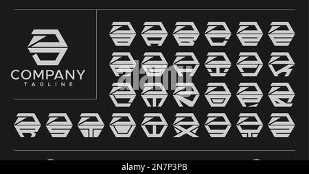 Motif moderne de lettre D à motif hexagonal. Technologie DD D lettre logo vecteur. Illustration de Vecteur