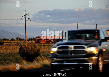 KAIBAB FORÊT /RULAR AMERICA /ARIZONA/USA/ 09- SEPTEBER 2019 /home in Desert in rular ameria Way to Gran Canyon National Park (photo..Francis Dean / Deanimages). Banque D'Images