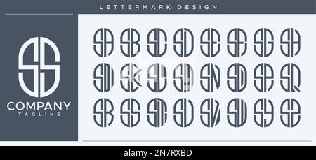 Motif tube abstrait lettre S logo. Capsule moderne SS S lettre logo vecteur. Illustration de Vecteur