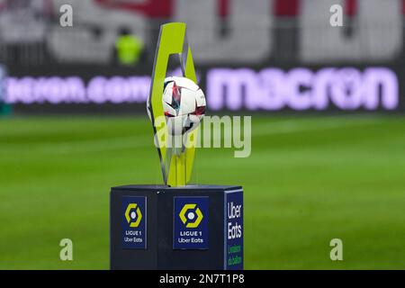 Nice, France. 10th févr. 2023. Ligue 1 OGC Nice contre le match de football AC Ajaccio sur 10 février 2023 au stade Allianz Riviera à Nice, France. Photo de Lionel Urman/ABACAPRESS.COM crédit: Abaca Press/Alay Live News Banque D'Images