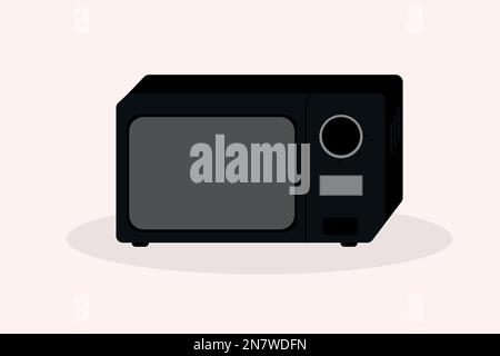 micro-ondes mia pour la cuisine appareils de cuisine de couleur noire pour la cuisine Illustration de Vecteur