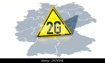 Image symbolique sur le sujet de la règle de 2G en Allemagne Banque D'Images