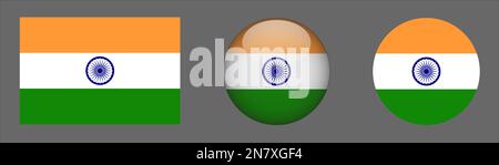 Collection drapeau indien Vector Illustration de Vecteur