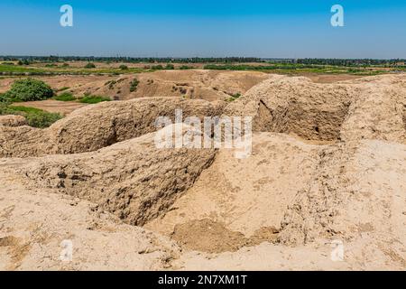 Les ruines de la ville sumérienne de Kish, Irak Banque D'Images