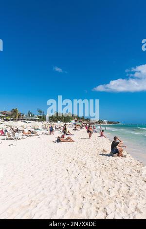 Plage à Playa del Carmen, Quintana Roo, Mexique Banque D'Images