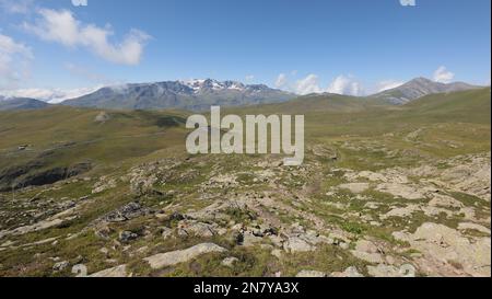 Plateau d'Emparis et chaîne de montagnes des grandes Rousses des Alpes françaises, Savoie, france Banque D'Images