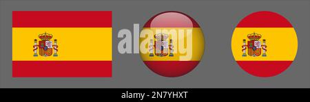 Collection drapeau espagnol Vector Illustration de Vecteur