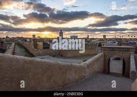 Vue de la forteresse de Mazagan situé dans la ville d'El Jadida, ville portuaire sur la côte atlantique du Maroc, situé à 96 km au sud de Casablanca Banque D'Images