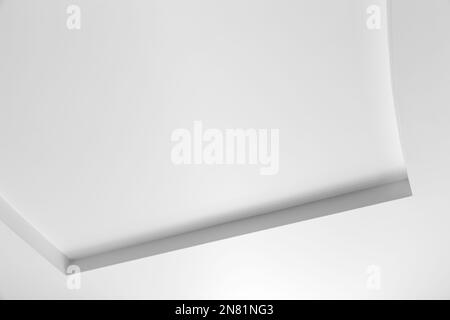 Arrière-plan architectural abstrait, fragment intérieur blanc avec une niche de plafond Banque D'Images