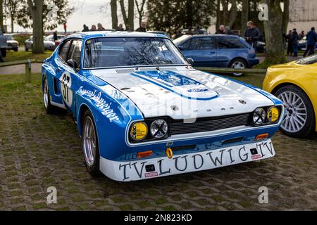 1973 l'équipe générale Anzeiger Ford Capri RS 2600, exposée au Scramble de janvier qui s'est tenu au Bicester Heritage le 8th janvier 2023. Banque D'Images