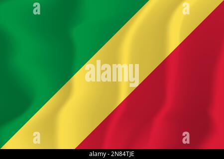 Congo vecteur d'illustration drapeau ondulé Illustration de Vecteur