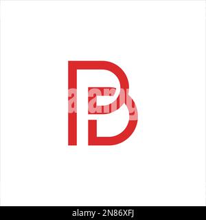 logo de texte vectoriel d'icône pd ou bd Illustration de Vecteur