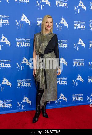 Santa Barbara, États-Unis. 10th févr. 2023. Cate Blanchett arrive au festival international du film de Santa Barbara en 2023 pour recevoir le prix du meilleur réalisateur de l'année au Arlington Theatre on 9 février 2023 à Santa Barbara, Californie. (Photo de Rod Rolle/Sipa USA) Credit: SIPA USA/Alay Live News Banque D'Images