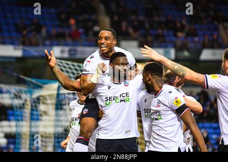 Ricardo Almedia Santos (5 Bolton Wanderers) célèbre ses 2nd Boltons 5th lors du match Sky Bet League 1 entre Peterborough et Bolton Wanderers à London Road, Peterborough, le samedi 11th février 2023. (Photo : Kevin Hodgson | ACTUALITÉS MI) crédit : ACTUALITÉS MI et sport /Actualités Alay Live Banque D'Images