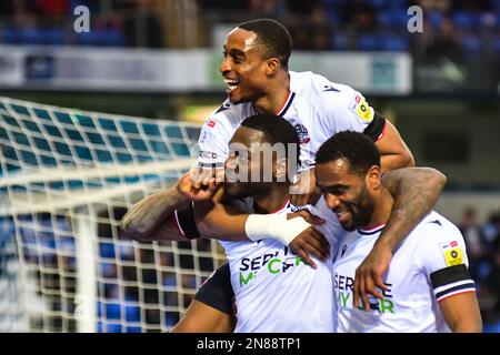 Ricardo Almedia Santos (5 Bolton Wanderers) célèbre ses 2nd Boltons 5th lors du match Sky Bet League 1 entre Peterborough et Bolton Wanderers à London Road, Peterborough, le samedi 11th février 2023. (Photo : Kevin Hodgson | ACTUALITÉS MI) crédit : ACTUALITÉS MI et sport /Actualités Alay Live Banque D'Images