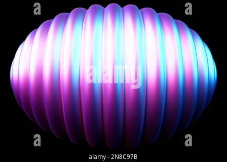 3D illustration, illusion transparente isométriques formes abstraites formes colorées entrelacées Banque D'Images