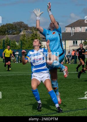 Glasgow, Écosse, Royaume-Uni. 21 août 2022 : Rossvale femmes jouant Morton dames dans le championnat. Banque D'Images