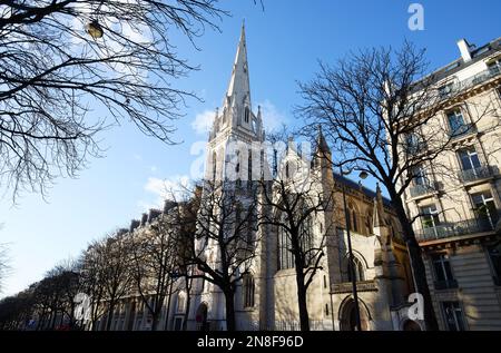 L'église de la Cathédrale américaine de la Sainte Trinité à Paris . Depuis plus de 130 ans, c'est une maison spirituelle à un international et multicultur Banque D'Images