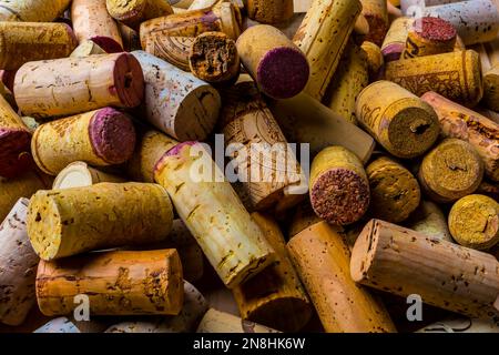 Pile de bouchons à vin Banque D'Images