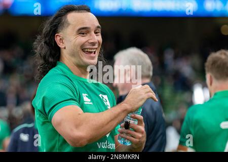 Dublin, Irlande. 12th févr. 2023. James Lowe d'Irlande lors du match de la coupe Guinness six Nations Round 2 entre l'Irlande et la France au stade Aviva de Dublin, Irlande sur 11 février 2023 (photo par Andrew SURMA/ Credit: SIPA USA/Alay Live News Banque D'Images