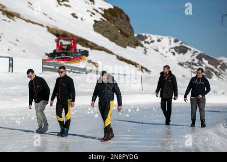 DUFAS Bryan (FR), RX EVOLUTION, portrait DUFAS Dylan (FR), RX EVOLUTION, portrait PRAT Jeremy (FR), RX EVOLUTION, portrait pendant le 2023 Clio Ice Trophée 2023 - GSeries G3 sur le circuit Andorre - pas de la Casa, on 11 février 2023 à Encamp, Andorre - image Damien Doumergue / DPPI crédit: DPPI Media / Alay Live News Banque D'Images