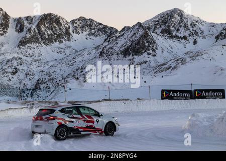 09A Jeremy PRAT (FR), RX EVOLUTION, action 09b Bryan DUFAS (FR), RX EVOLUTION, action pendant le 2023 Clio Ice Trophée 2023 - GSeries G3 sur le circuit Andorre - pas de la Casa, on 11 février 2023 à Encamp, Andorre - photo Damien Doumergue / DPPI crédit: DPPI Media/Alamy Live News Banque D'Images