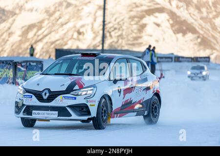 09A Jeremy PRAT (FR), RX EVOLUTION, action 09b Bryan DUFAS (FR), RX EVOLUTION, action pendant le 2023 Clio Ice Trophée 2023 - GSeries G3 sur le circuit Andorre - pas de la Casa, on 11 février 2023 à Encamp, Andorre - photo Damien Doumergue / DPPI crédit: DPPI Media/Alamy Live News Banque D'Images