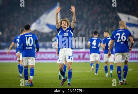 Gelsenkirchen, Allemagne. 10th févr. 2023. Alex Kral (S04) FC Schalke 04 - VfL Wolfsburg Bundesliga 10.02.2023 Copyright (nur für journalistische Zwec Banque D'Images