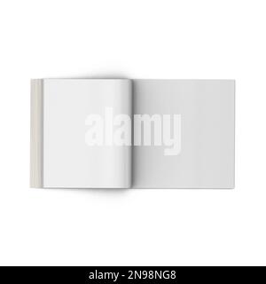 Livre blanc, modèle, nettoyer, Magazine, Mockup 3D Rendering Banque D'Images