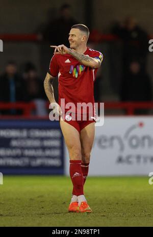 Ben Gladwin, de Crawley Town, lors du deuxième match de l'EFL League, entre Crawley Town et Crewe Alexandra, au stade Broadfield de Crawley. 11th février 2023 Banque D'Images