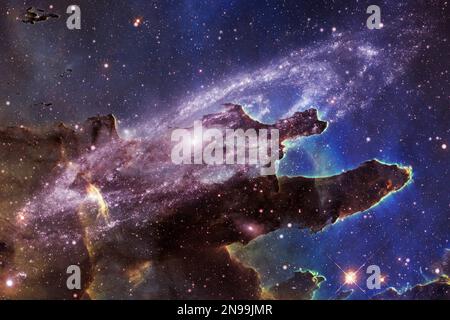 Espace profond. Rendu exceptionnel de la science-fiction. Éléments de cette image fournis par la NASA Banque D'Images