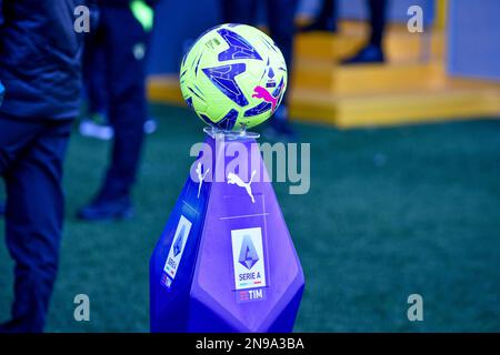 Udine, Italie. 12th févr. 2023. Serie Un ballon officiel pendant Udinese Calcio vs US Sassuolo, football italien série A match à Udine, Italie, 12 février 2023 crédit: Agence de photo indépendante/Alamy Live News Banque D'Images