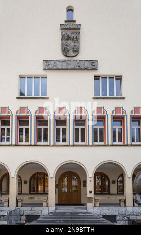 Vaduz, Liechtenstein - 18 novembre 2022: Bâtiment de la municipalité - Hôtel de ville de Vaduz Banque D'Images