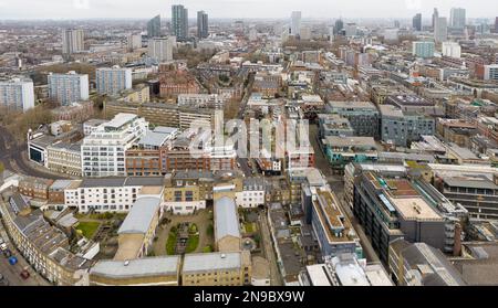 Clerkenwell en direction de la Tour Canaletto, Islington, Londres Banque D'Images