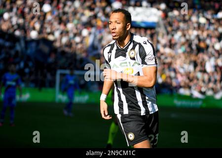 Udine, Italie. 12th févr. 2023. Portrait d'Udinese Enzo Ebosse pendant Udinese Calcio vs US Sassuolo, football italien série A match à Udine, Italie, 12 février 2023 crédit: Agence de photo indépendante/Alamy Live News Banque D'Images