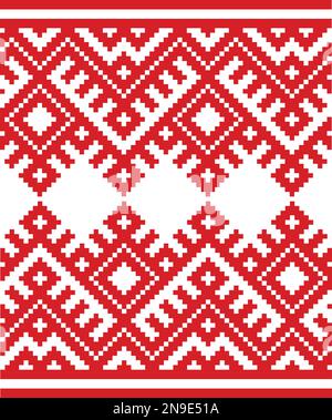 Décoration slovène traditionnelle à motifs. Arrière-plan. Modèle biélorusse Illustration de Vecteur