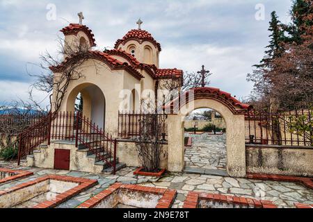 Monastère de Panagia à Markopoulos Oropou à Attica, Grèce. Banque D'Images