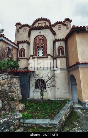 Monastère de Panagia à Markopoulos Oropou à Attica, Grèce. Banque D'Images