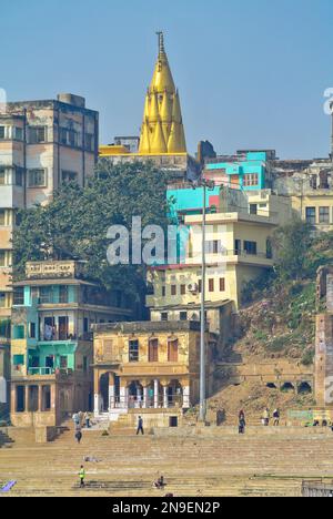 Varanasi, Uttar Pradesh, Inde, 22th janvier 2017, Temple d'Or de Vishwanath Banque D'Images