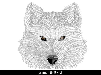 illustration vectorielle wolf isolée sur fond blanc Illustration de Vecteur