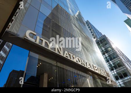 Entrée de la succursale de la City National Bank, New York, 2023 Banque D'Images