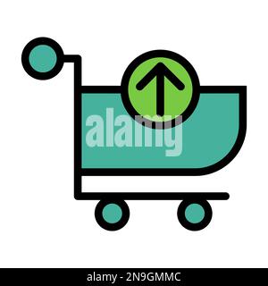 Ligne d'icône de récupération dans le panier isolée sur fond blanc. Icône fine et plate noire sur un style moderne. Symbole linéaire et contour modifiable. Simple et p Illustration de Vecteur