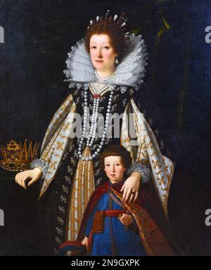 Maria Maddalena d'Autriche (1589 – 1631) Grande duchesse de Toscane de 1609 à 1621. Banque D'Images