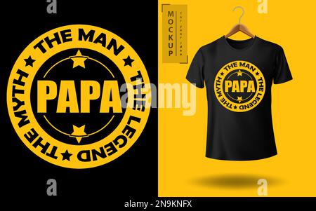 PAPA L'HOMME LE MYTHE LA LÉGENDE Illustration de Vecteur